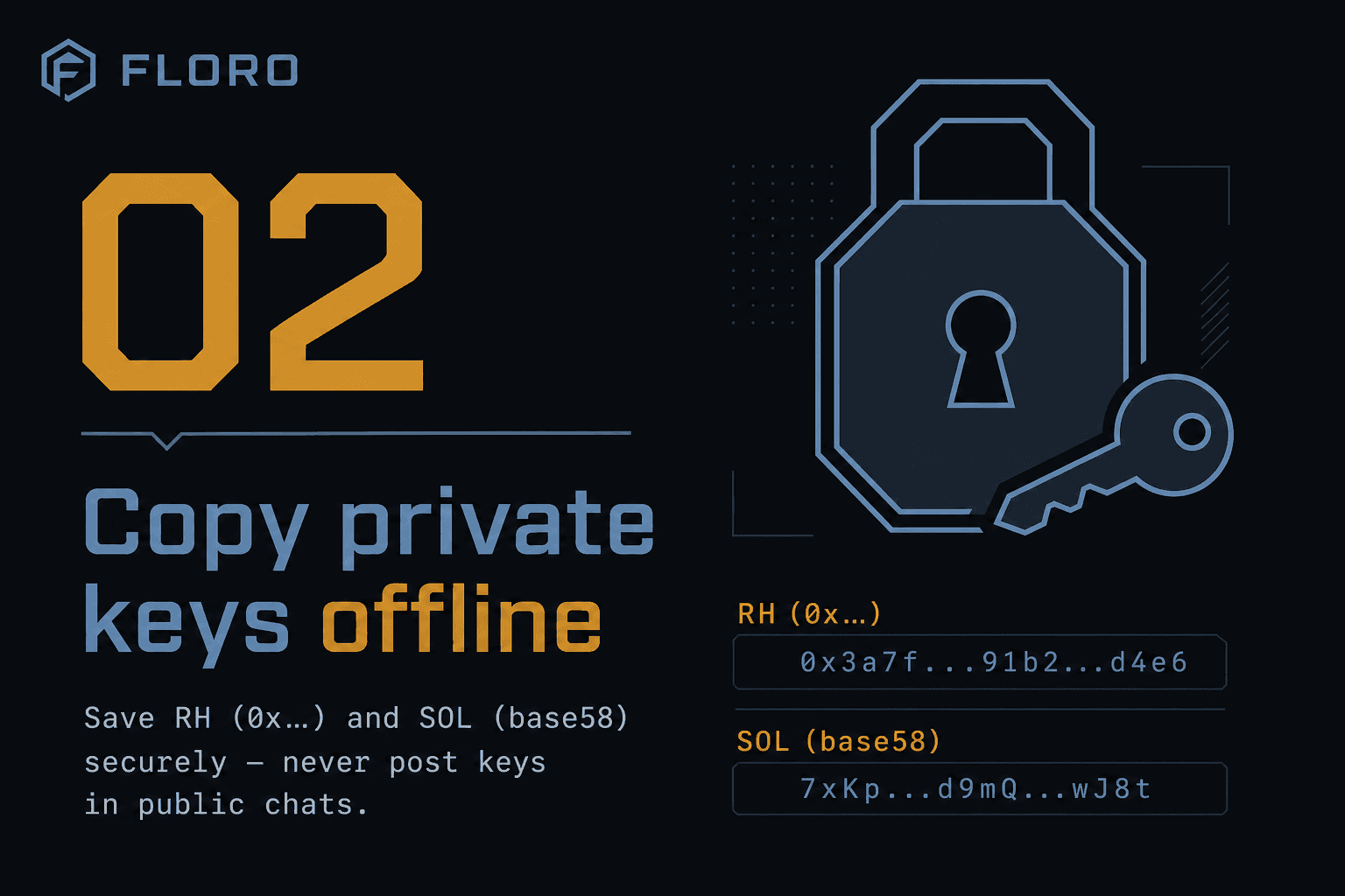 Step 2 — store keys offline